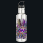 Energetische, farbenfrohe Abstrakte Fraktal Kunst  Edelstahlflasche<br><div class="desc">Eine bunte,  kraftvolle Fantasie-Blume,  eine einzigartige Blumenkunst,  entwerfen Sie für Ihre Wasserflasche und vieles mehr.</div>