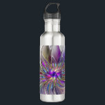 Energetische, farbenfrohe Abstrakte Fraktal Kunst  Edelstahlflasche<br><div class="desc">Eine bunte,  kraftvolle Fantasie-Blume,  eine einzigartige Blumenkunst,  entwerfen Sie für Ihre Wasserflasche und vieles mehr.</div>