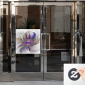 Energetische, farbenfrohe Abstrakte Fraktal Kunst  Fensteraufkleber (Büro Tür)
