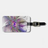 Energetische, farbenfrohe Abstrakte Fraktal Kunst Gepäckanhänger (Vorderseite horizontal)