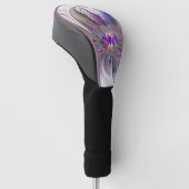 Energetische, farbenfrohe Abstrakte Fraktal Kunst  Golf Headcover (angewinkelt)
