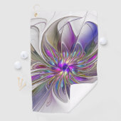 Energetische, farbenfrohe Abstrakte Fraktal Kunst  Golfhandtuch (Insitu)