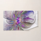 Energetische, farbenfrohe Abstrakte Fraktal Kunst  Handtuch (Handtuch)