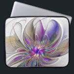 Energetische, farbenfrohe Abstrakte Fraktal Kunst  Laptopschutzhülle<br><div class="desc">Eine vielfarbige,  kraftvolle Fantasy-Blume,  einzigartiges Blumenmuseum Art.Design für Ihren Laptop-Ärmel und vieles mehr.</div>