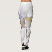 Energetische, farbenfrohe Abstrakte Fraktal Kunst  Leggings (Rückseite)