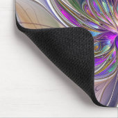 Energetische, farbenfrohe Abstrakte Fraktal Kunst Mousepad (Ecke)