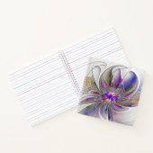 Energetische, farbenfrohe Abstrakte Fraktal Kunst  Notizblock (Innenseite)