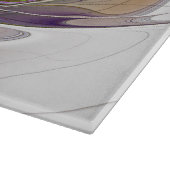 Energetische, farbenfrohe Abstrakte Fraktal Kunst Schneidebrett (Ecke)