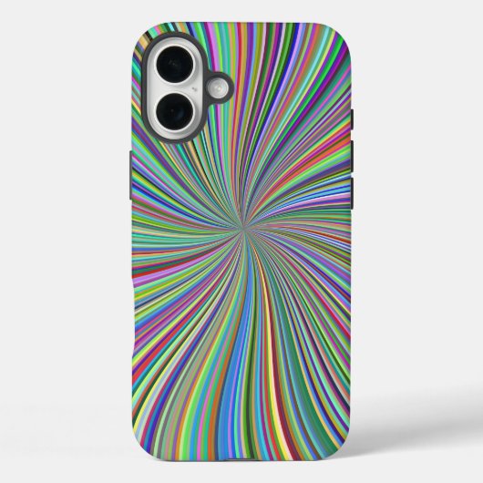 Energetische farbenfrohe Ribbon Sunburst Case-Mate iPhone Hülle (Rückseite)