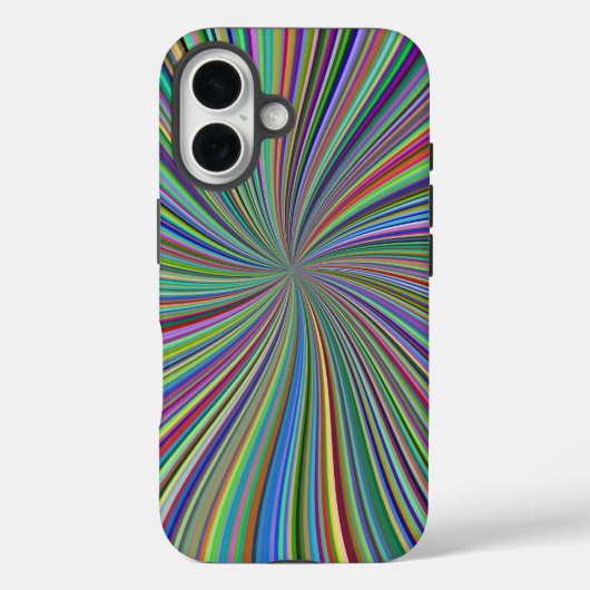 Energetische farbenfrohe Ribbon Sunburst Case-Mate iPhone Hülle (Rückseite)