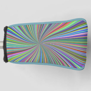 Energetische farbenfrohe Ribbon Sunburst Golf Headcover