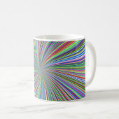 Energetische farbenfrohe Ribbon Sunburst Kaffeetasse (VorderseiteRechts)