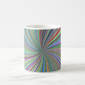 Energetische farbenfrohe Ribbon Sunburst Kaffeetasse (Mittel)