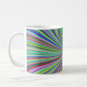 Energetische farbenfrohe Ribbon Sunburst Kaffeetasse (Links)