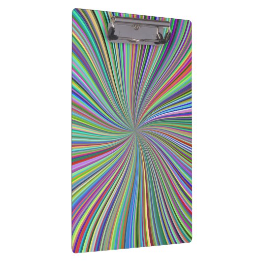 Energetische farbenfrohe Ribbon Sunburst Klemmbrett (Rechts)