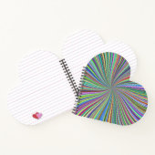 Energetische farbenfrohe Ribbon Sunburst Notizblock (Innenseite)