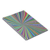 Energetische farbenfrohe Ribbon Sunburst Notizblock (Rechte Seite)
