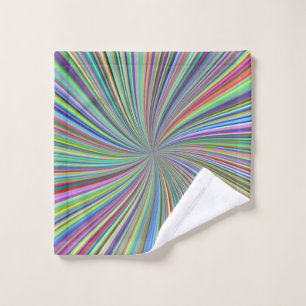 Energetische farbenfrohe Ribbon Sunburst Waschlappen