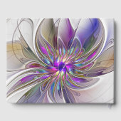 Energetische, farbige Blume des Abstrakten Fraktal Gästebuch (Rückseite)