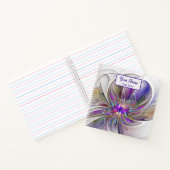 Energetische, farbige Blume des Abstrakten Fraktal Notizblock (Innenseite)