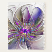 Energetische, farbige Blume des Abstrakten Fraktal Planer (Rückseite)