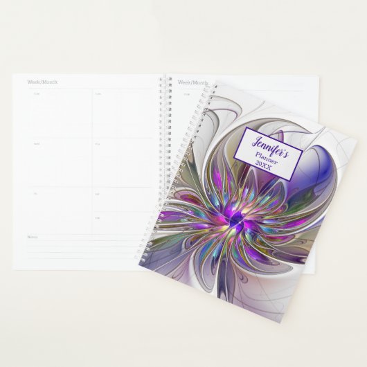 Energetische, farbige Blume des Abstrakten Fraktal Planer (Anzeige)