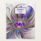 Energetische, farbige Blume des Abstrakten Fraktal Planer (Vorderseite)