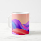 Energetische Gradientenwellen-Tasse - Farbige abst Kaffeetasse (Vorderseite Links)