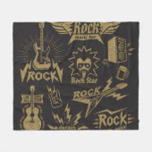 Energetische Rockmusik Fleecedecke (Vorderseite (Horizontal))