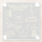 Energetische Rockmusik Glasuntersetzer (Rückseite)