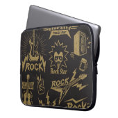 Energetische Rockmusik Laptopschutzhülle (Vorderseite Links)