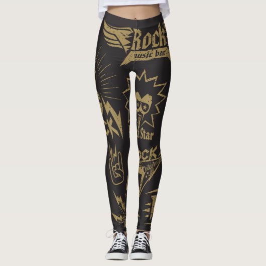 Energetische Rockmusik Leggings (Vorderseite)