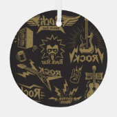Energetische Rockmusik Ornament Aus Glas (Rückseite)