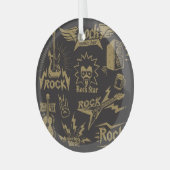 Energetische Rockmusik Ornament Aus Glas (Vorderseite links)
