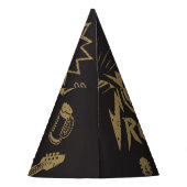 Energetische Rockmusik Partyhütchen (Rückseite)