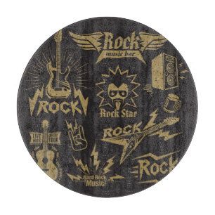 Energetische Rockmusik Schneidebrett