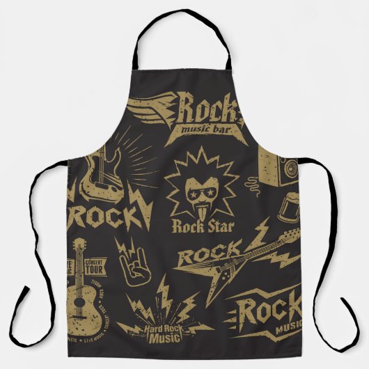 Energetische Rockmusik Schürze (Vorderseite)