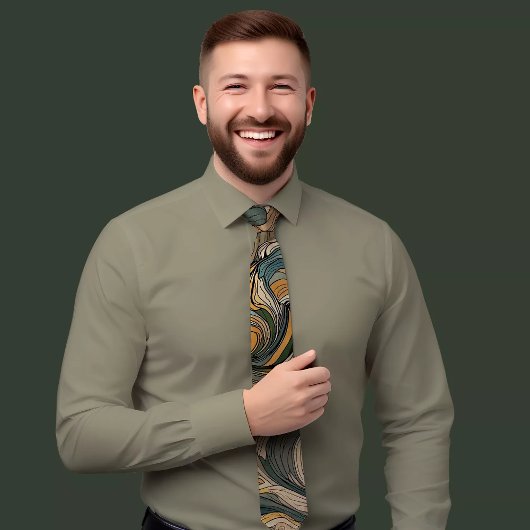 Energetische Wellenmuster-Krawatte Krawatte