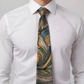 Energetische Wellenmuster-Krawatte Krawatte