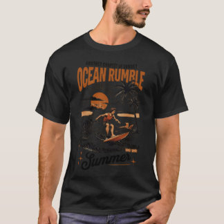 Energetischer Surfer reitet auf Wellen T-Shirt