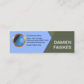 Energetisches Blaues Vorwärts-Pfeile Spedition Mini Visitenkarte (Rückseite)