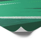 Energetisches grünes Licht mit schnellen Linien Poster (Ecke)