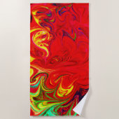 Energetisches Muster für die Farbbruchmuster Strandtuch (Vorderseite)