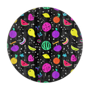 Energetisches Neon Frucht Dance Schneidebrett