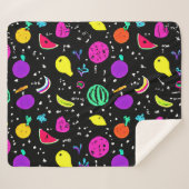Energetisches Neon Frucht Dance Sherpadecke (Vorderseite (Horizontal))