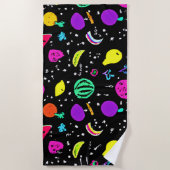 Energetisches Neon Frucht Dance Strandtuch (Vorderseite)