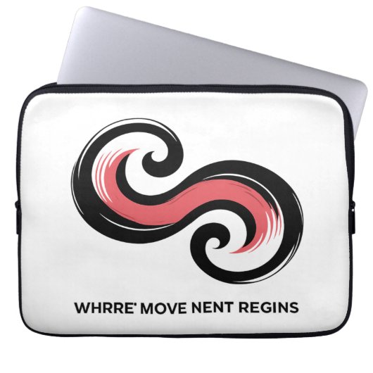 Energie-Bewegungs-Symbol-Design Laptopschutzhülle (Vorderseite)