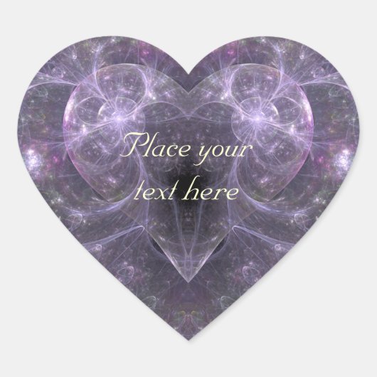 Energie der Liebe Herz-Aufkleber (Vorderseite)