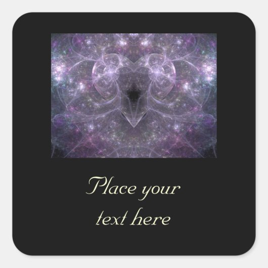 Energie der Liebe Quadratischer Aufkleber (Vorderseite)