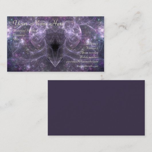 Energie der Liebe Visitenkarte (Vorne/Hinten)